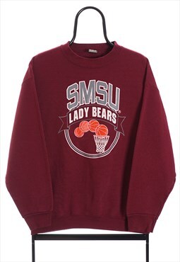 Vintage SMSU Maroon Graphic Sweatshirt Womens
