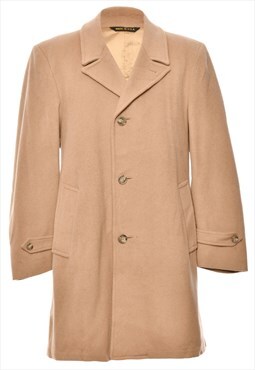 Vintage Beyond Retro Single Breasted Brown Wool Coat - L