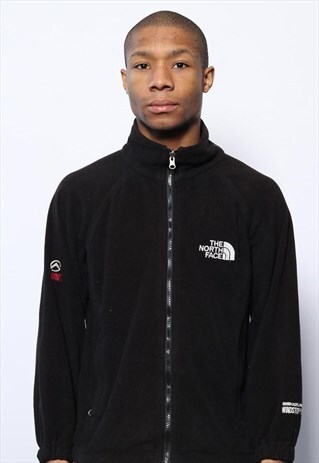 VINTAGE NORTH FACE SUMMIT SERIES FULL ZIP LOGO FLEECE BLACK