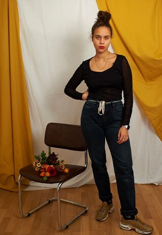 VINTAGE MESH LONG SLEEVES TOP