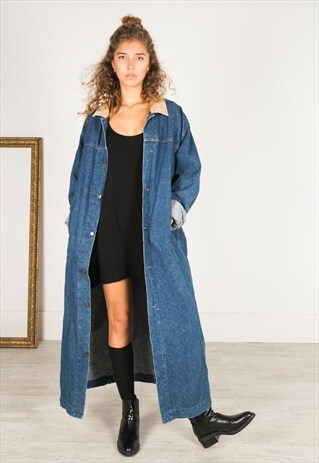 VINTAGE 80S LEVIS DENIM LONG JACKET / R218