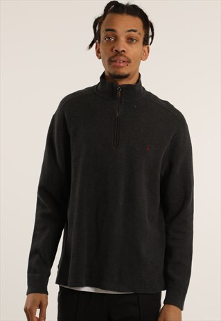 VINTAGE RALPH LAUREN EMBROIDERED 1/4 ZIP SWEATSHIRT
