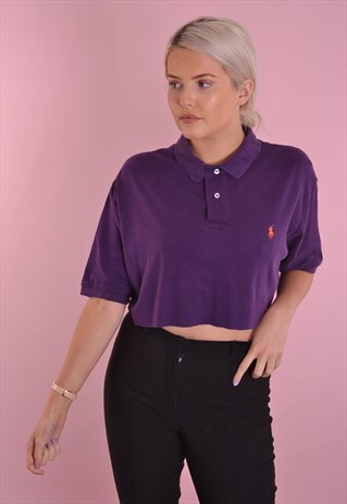 RALPH LAUREN CROPPED POLO TOP GP162