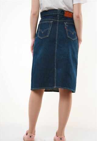 90S VINTAGE LEVI'S DENIM A-LINE SKIRT 730