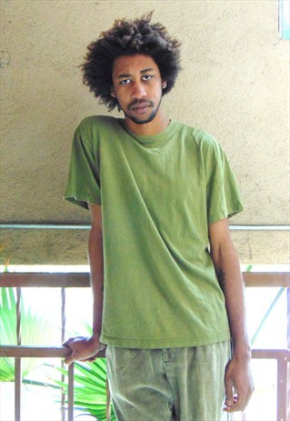 90S CLASSIC SKATER SPORTSWEAR ARMY GREEN TEE LARGE