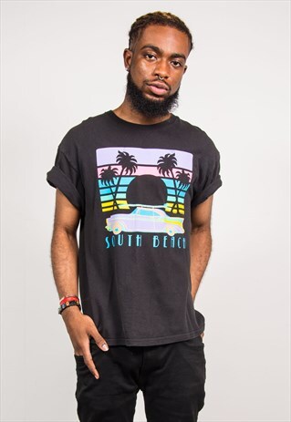 VINTAGE 90'S SOUTH BEACH PRINT T-SHIRT