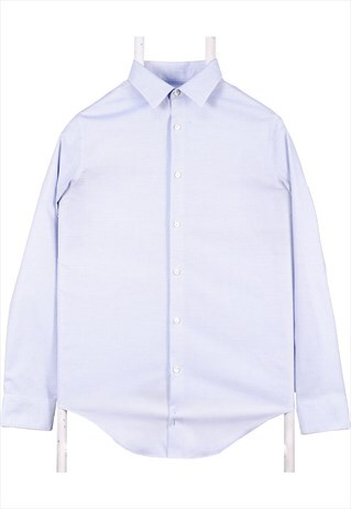Vintage 90's Calvin Klein Shirt Button Up Long Sleeve Blue