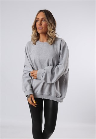 SWEATSHIRT JUMPER OVERSIZED PLAIN UK 18 - 20 (O4D)