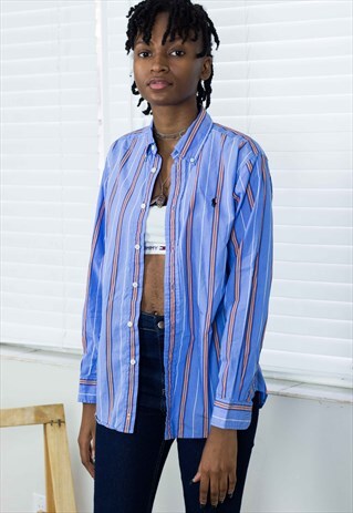 VINTAGE POLO RALPH LAUREN SHIRT LOGO 90S L 6.5