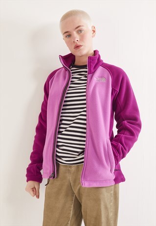 VINTAGE THE NORTH FACE ZIP-UP FLEECE SWEATSHIRT PURPLE