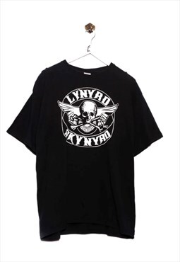 Vintage Gildan T-Shirt LYNYRD SKYNYRD Print Black