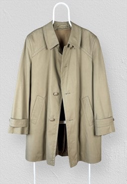 Vintage German Military Army Beige Coat Valtex Mens UK 44