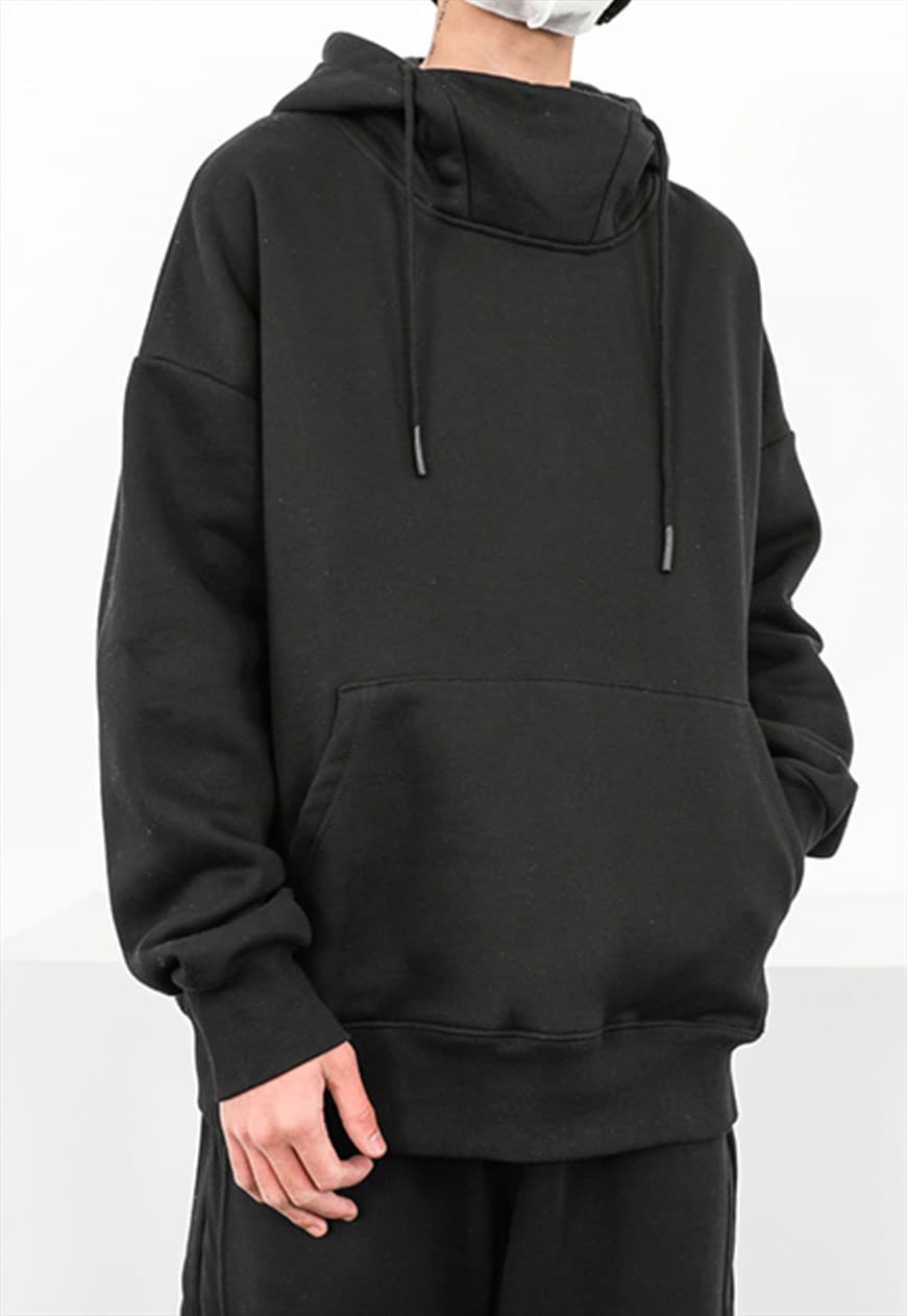 oversized plain black hoodie