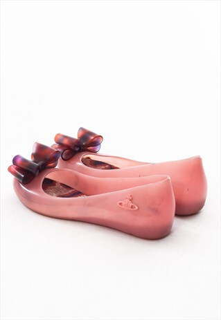 VIVIENNE WESTWOOD ANGLOMANIA MELLISA RUBBER FLATS PINK
