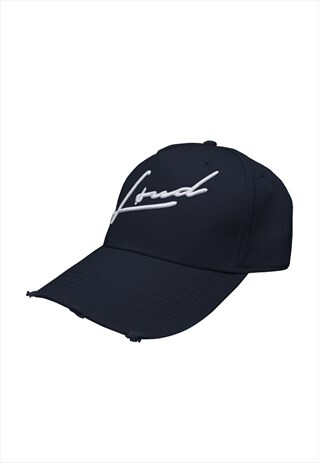 LOUD NAVY DISTRESSED SIGNATURE CAP
