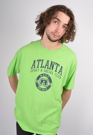 VINTAGE ATLANTA SPORTS CLUB USA GRAPHIC PRINT T-SHIRT