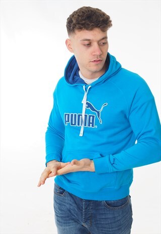 VINTAGE PUMA HOODIE BLUE