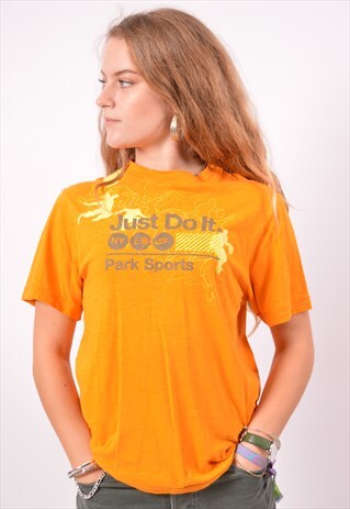VINTAGE NIKE BRASIL T-SHIRT TOP YELLOW