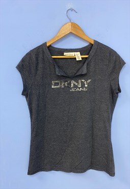 00s T-Shirt Grey Short Sleeved Cotton