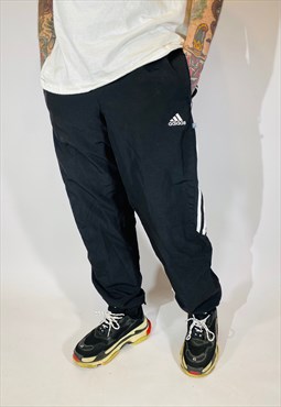 Vintage Size M adidas Classic 3 Stripe Trousers in Black