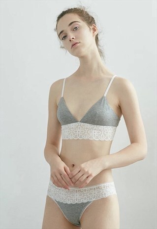 COTTON BRALETTE & PANTIES SET