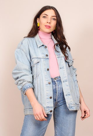 VINTAGE 80S OVERSIZED LEVI'S DENIM TRUCKER JACKET