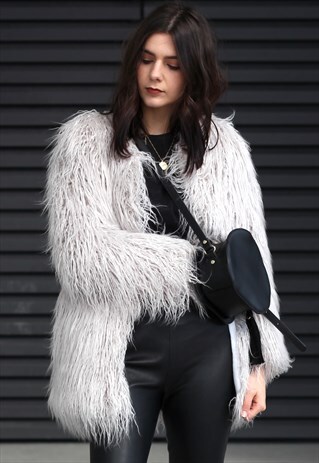 MONGOLIAN FAUX FUR COAT