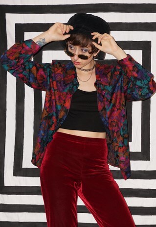 VINTAGE 90'S ABSTRACT FLORAL SHIRT