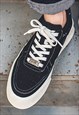 CHUNKY SOLE SUEDE TRAINERS RETRO PLATFORM SNEAKERS IN GREY