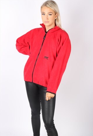 VINTAGE HELLY HANSEN FLEECE JUMPER JACKET RED S 8 10 OUTDOOR