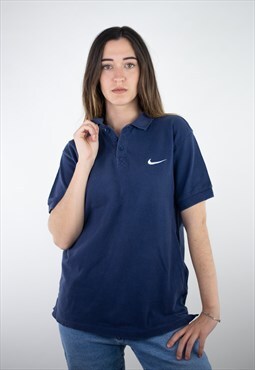 Vintage Nike 90s Basic Swoosh Polo Shirt Top