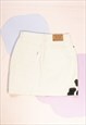 VINTAGE DENIM SKIRT 80S REWORKED PAINTED HIGH WAISTED MINI