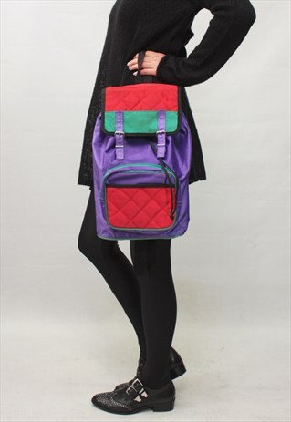 VINTAGE 90' AMAZING COOL OLDSCHOOL PURPLE BACKPACK