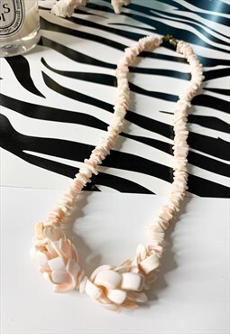 1980's Pale Peach Surf Girl Necklace