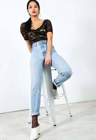 VINTAGE 80S LEVI'S MOM JEANS MID WASH / 0197