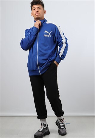 VINTAGE PUMA BLUE XL TRACK JACKET