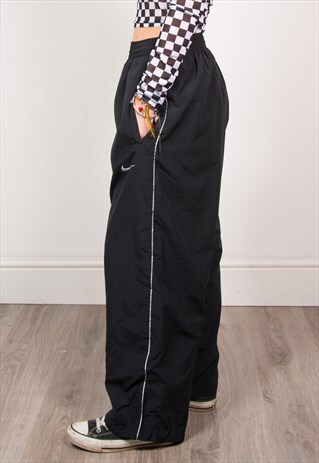 VINTAGE NIKE SHELL TRACKSUIT BOTTOMS TROUSERS