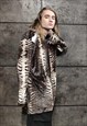 ZEBRA PRINT VELVET SWEATSHIRT OVERSIZE THIN ANIMAL JUMPER