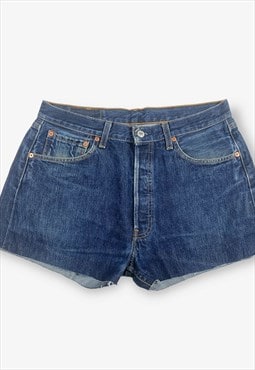 Vintage levi's 501 cut off denim shorts blue w34 - BV16183M