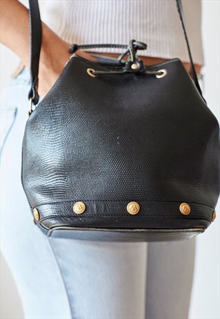 VINTAGE 80S 90S FAUX ANIMAL SKIN LEATHER CROSSBODY BAG