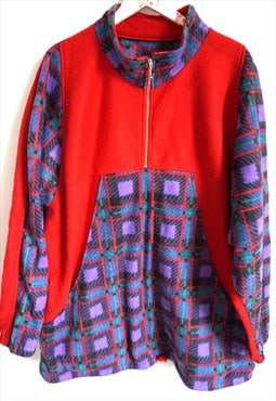 Vintage Fleece Jumper Pullover Sweater Sweatshirt Run Jacket