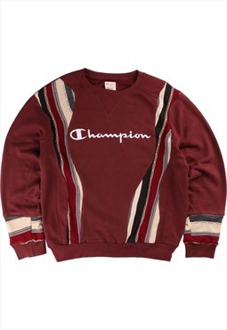 REWORK 90's Champion Sweatshirt COOGI Spellout Burgundy Red