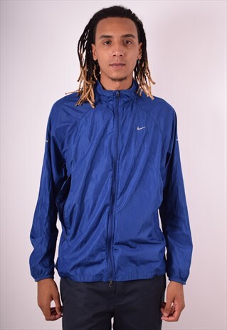 NIKE MENS VINTAGE TRACKSUIT TOP JACKET XL BLUE 90S