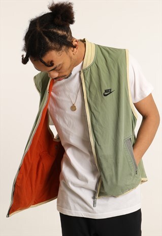 VINTAGE NIKE EMBROIDERED GILET JACKET