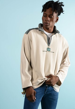 VINTAGE SERGIO TACCHINI 1/4 ZIP SWEATSHIRT