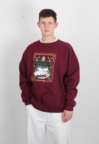 VINTAGE WOOLWICH SWEATSHIRT MAROON