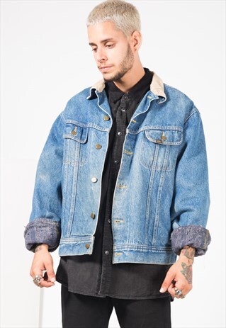 VINTAGE 80S LEE LINED DENIM JACKET / S1553