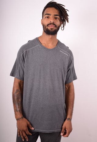 DKNY MENS VINTAGE T-SHIRT TOP LARGE GREY 90S