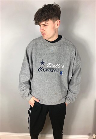 VINTAGE DALLAS COWBOYS PIN STRIPED SWEATSHIRT