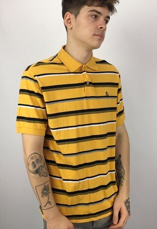 90S VINTAGE CHAPS STRIPED POLO SHIRT